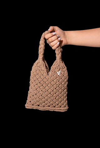 <tc>Bolsa Mini Macramé Beige</tc>